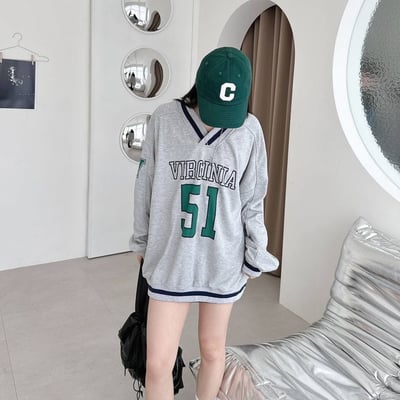 【現貨】VIRGINIA 51 V領撞色棒球大學T10