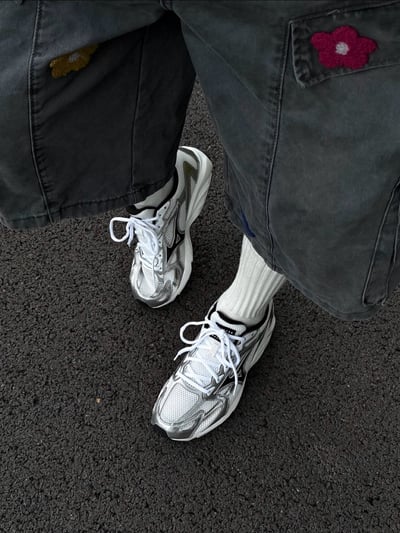 【爆款！預訂】MIZUNO Spark CN白銀 黑標 復古休閒鞋 老爹鞋 美津濃｜ D1GH2428042