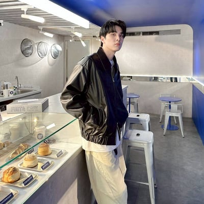 【現貨】廓形剪裁雙鍊皮外套4