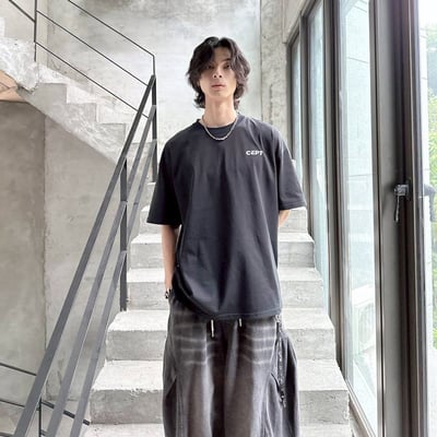 【現貨】火焰字體厚版膠印短T10