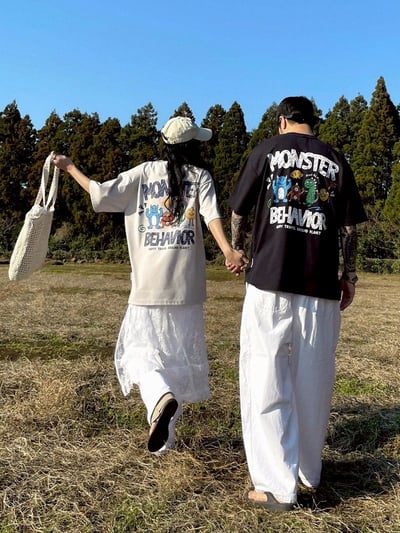 【SORONA® 涼感現貨】MONSTER BEHAVIOR 怪獸插畫印花短T7