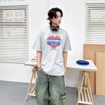 【現貨】愛心列車印花短T2