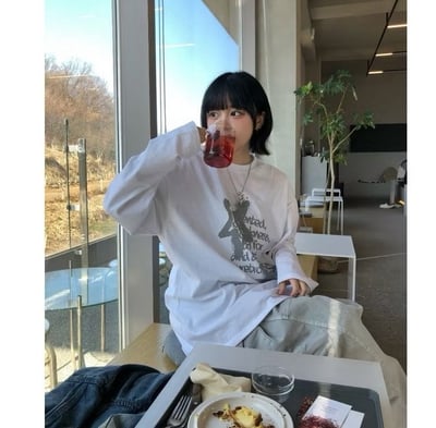 【現貨】美式星星塗鴉字母純棉長T4