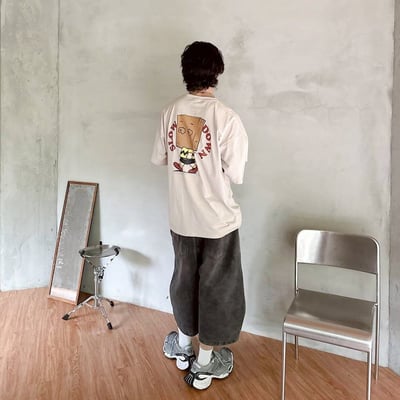 【現貨】slow down蒙面紙袋男孩印花短T6