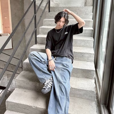 【現貨】slow down蒙面紙袋男孩印花短T5