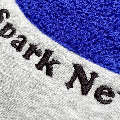 【現貨】毛巾繡花朵大學T6