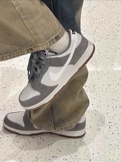 【現貨】NIKE DUNK LOW 麂皮白灰生膠底｜IB6399-0015