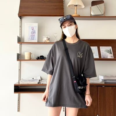 【現貨】手繪熊烤魚短T5