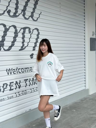 【現貨】反光炫彩墨鏡幽靈短T10