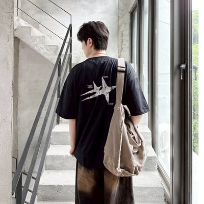 【現貨】噪點雙星光芒印花短T1