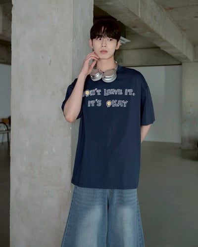 【SORONA® 涼感現貨】DON’T LEAVE IT.插畫手寫感印花短T3