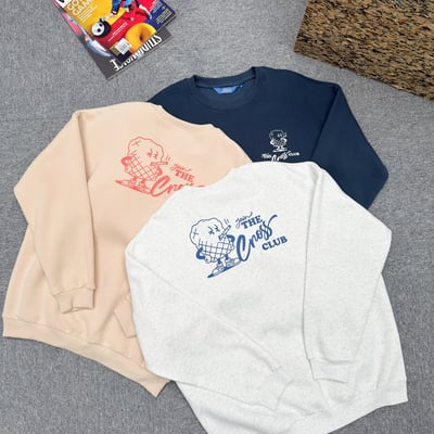 【現貨】THE CROSS CLUB爆米花先生抽菸印花大學T8