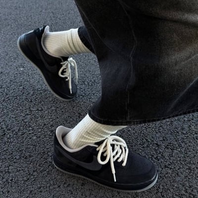 【限定!新款】現貨NIKE AIR FORCE 1 冰晶黑灰麂皮 男款｜IQ9791-0013