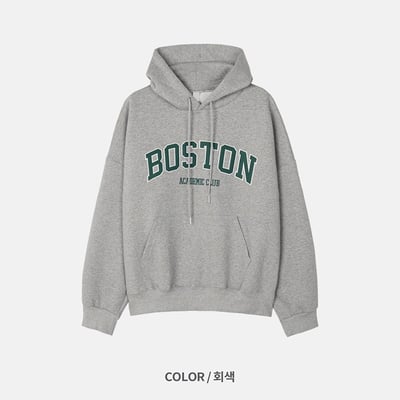 【熱賣不斷!好評大爆單!!】BOSTON刺繡貼布刷毛帽T10