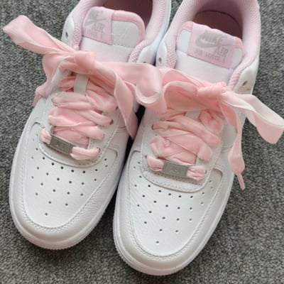 【限量🔥秋季限定新色】Nike Air Force 1 Vintage 粉紅絲綢緞帶 白粉｜HV4403-6013