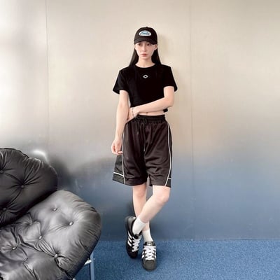 【現貨】CEPT刺繡環繞文字短版合身短T6