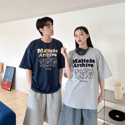 【超Q現貨】植絨刺繡馬爾濟斯短T2