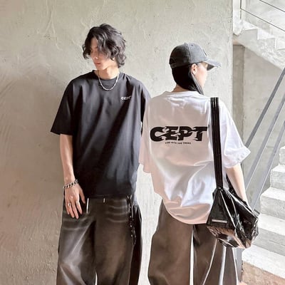 【現貨】火焰字體厚版膠印短T2