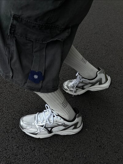 【爆款！預訂】MIZUNO Spark CN白銀 黑標 復古休閒鞋 老爹鞋 美津濃｜ D1GH2428043