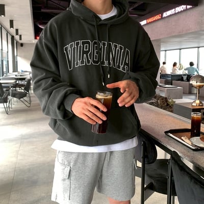 【現貨】美式簡約VIRGINIA牛奶絨帽T4