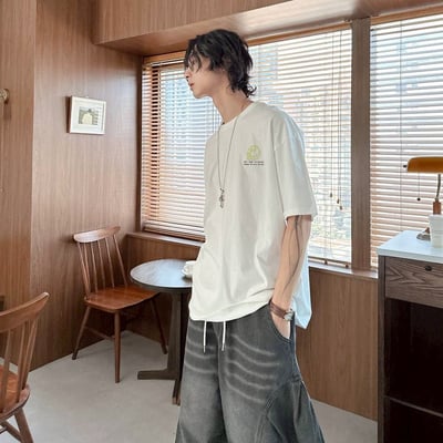 【現貨】HAPPINESS潑漆笑臉印花短T3