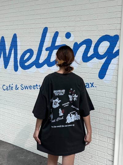 【爆款現貨再度重現】幽靈塗鴉做舊復古水洗T6