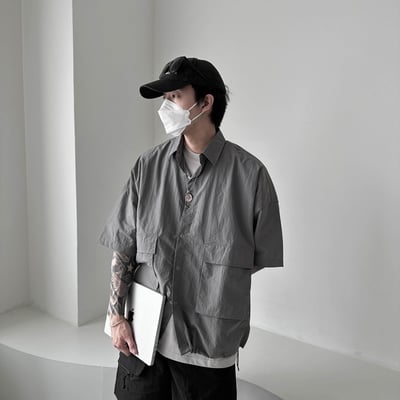 【現貨】大口袋機能短袖襯衫4