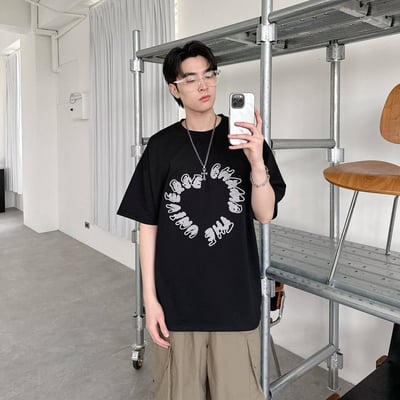 【現貨】圓環英字毛巾繡短T8