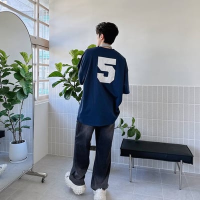 【現貨】Aurocean刺繡數字短T3