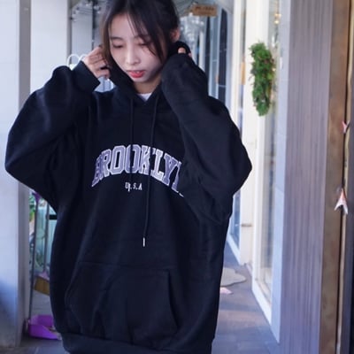 【現貨】BROOKLYN刺繡刷毛帽T4