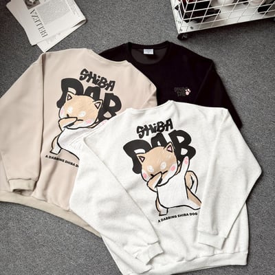 【現貨】SHiBA DAB柴犬塗鴉感大學T10