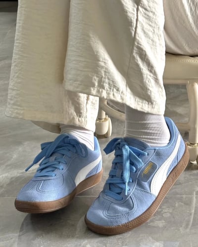 【現貨】PUMA PALERMO 水藍 寶藍 淺藍 藍 麂皮 運動鞋 女鞋｜396463-442