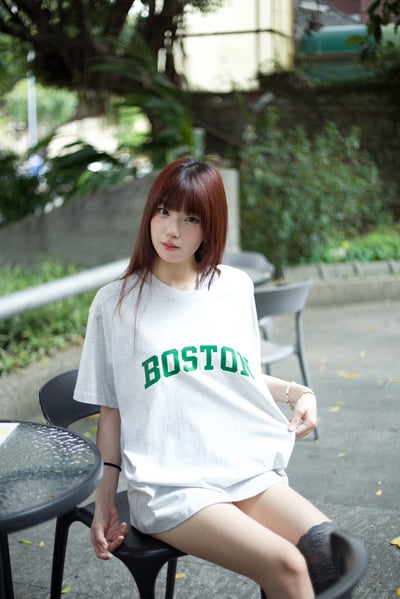 【校園風必備!!現貨速發】BOSTON印花短T7