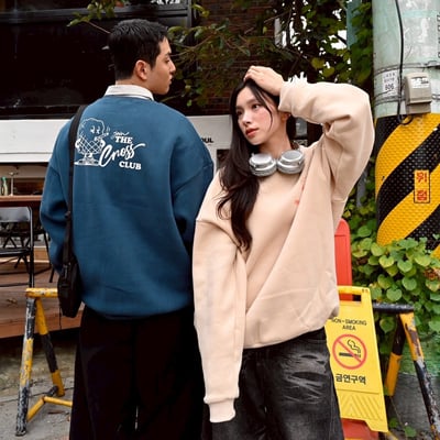 【現貨】THE CROSS CLUB爆米花先生抽菸印花大學T6