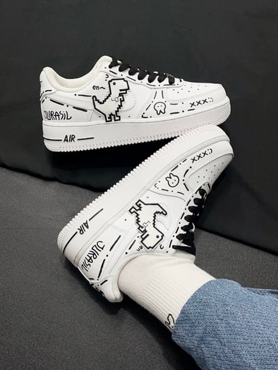 【訂製款】Nike Air Force 1 恐龍電玩1