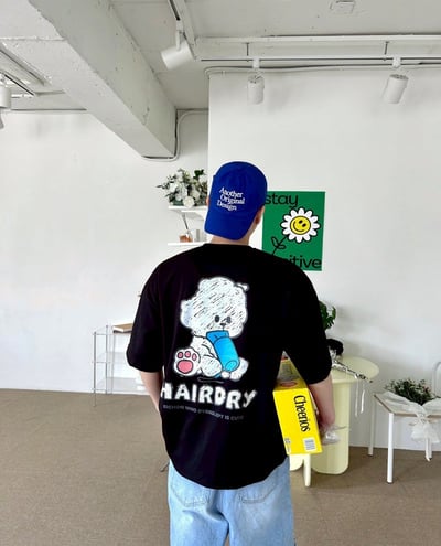 【現貨】HAIRDRY吹風機狗狗插畫印花短T3