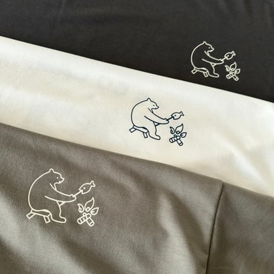 【現貨】手繪熊烤魚短T12