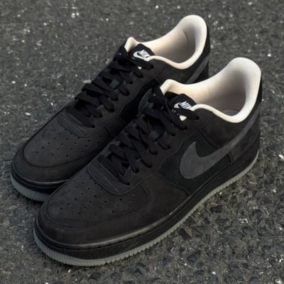 【限定!新款】現貨NIKE AIR FORCE 1 冰晶黑灰麂皮 男款｜IQ9791-0012