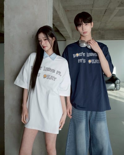 【SORONA® 涼感現貨】DON’T LEAVE IT.插畫手寫感印花短T1