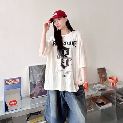 【現貨】Bauenous哥德字印花寬版短T4