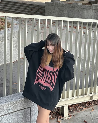 【現貨】幻影字母牛奶絨帽T7