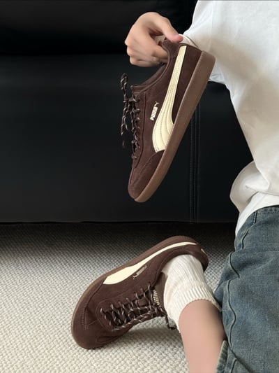 【新款!國外限定】Puma 9-T Suede 深棕摩卡 奶油摩卡 深咖 復古德訓鞋｜406756-013