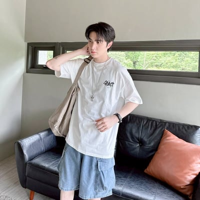 【現貨】GOAST棋盤格滑板幽靈印花短T9