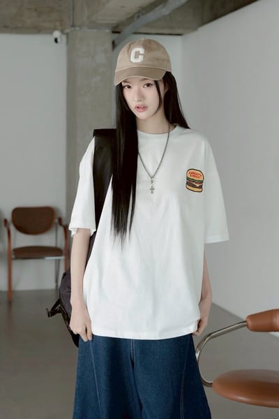 【SORONA® 涼感現貨】LIGHTMEALS漢堡印花短T8