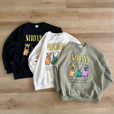 【現貨】NIRVANA刷毛大學T11