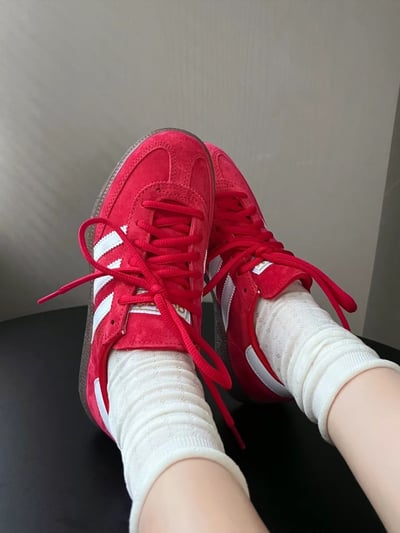 【爆款折扣預訂!】ADIDAS HANDBALL SPEZIAL 正紅色紅白金標焦糖底｜FV12276