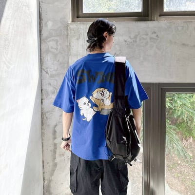 【SORONA® 涼感現貨】SWING柴犬鞦韆塗鴉感短T4