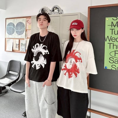 【現貨】VOICE旋轉殘影華夫格印花短T1