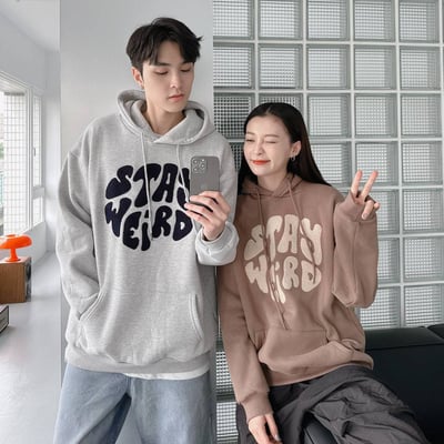 【現貨】毛巾繡STAY WEIRD帽T3