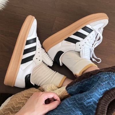 【爆款超殺折扣】ADIDAS SAMBA XLG 厚底 經典白黑復古德訓鞋｜IE13771